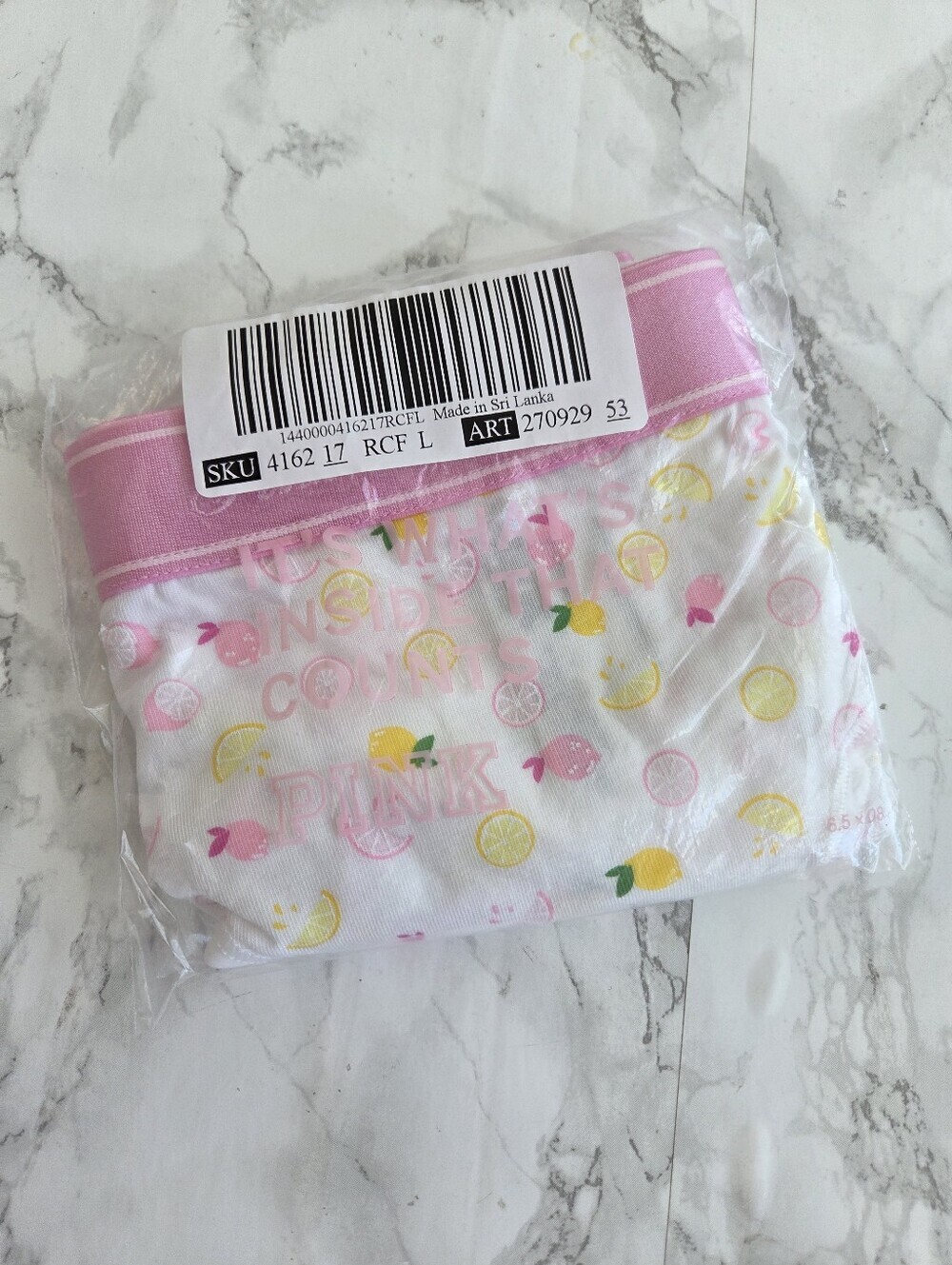 Victoria's Secret PINK Logo Cotton Hiphugger Hipster Panties L NWT - Picture 5 of 7